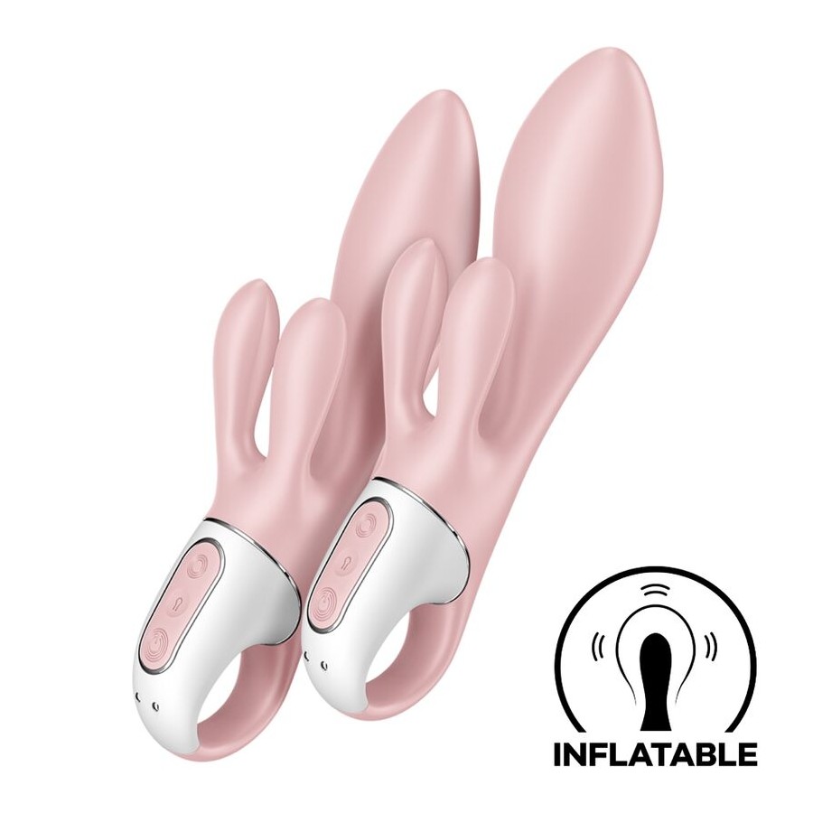 SATISFYER - AIR PUMP BUNNY 3 VIBRATORE GONFIABILE CONIGLIO ROSA
